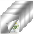 thumbnail image 1 of Yonrjhukm 12 Pack Acrylic Self Adhesive Mirror Tiles, Flexible Non-Glass Reflective Wall Stickers for DIY Home Decor, Safe & Shatterproof Wall Art for Various Spaces, 1 of 7