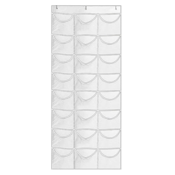 Yonrjhukm 24 Pockets Hat Rack for Baseball Caps, Baseball Hat Organizer for Wall Over The Door, Caps Hat Hanger for Closet with Large Clear Pockets 3 Hooks, Hat