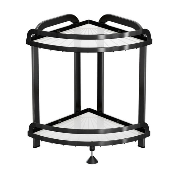 Yonrjhukm 3 Tier Shower Caddy Corner Organizer, Rustproof Bathroom Storage Shelves, Multi-functional Adhesive Hooks for Toiletries, Waterproof Iron Shower Shelf