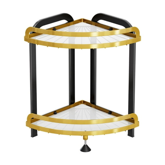 Yonrjhukm 3 Tier Shower Caddy Corner Organizer, Rustproof Bathroom Storage Shelves, Multi-functional Adhesive Hooks for Toiletries, Waterproof Iron Shower Shelf