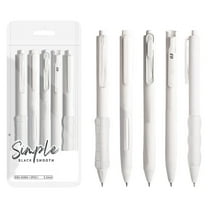 Yonrjhukm 5 Pack 0.5mm Gel Pens, Fast Drying, Smooth Writing Press-to-Tip Pens for Home, Office Work, Note Taking, and Signing, Ideal for Exams and Everyday Use