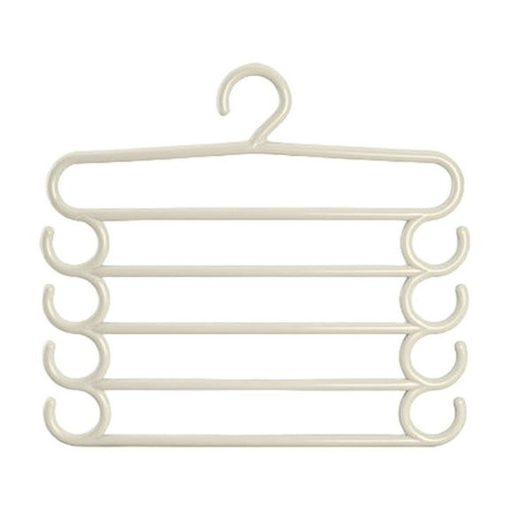 Yonrjhukm 5 Tier Trouser Rack Hanger, Multifunctional Pants Clip Storage, Space Saving Pants Organizer for Closet, Adjustable and Sturdy Multi Layer Pants Hanger for Clothes and Accessories