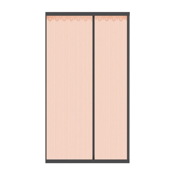 Yonrjhukm 83x35in Magnetic Screen Door, Self Sealing, Heavy Duty, Hands Free Mesh Partition Keeps Bugs Out, Pet Friendly
