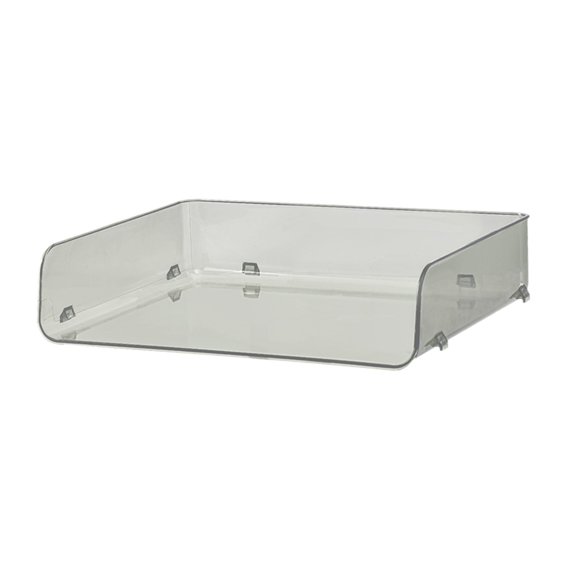 Yonrjhukm Acrylic Desktop Storage Box, Stackable File Organizer with Multiple Compartments, Non-Slip Design, Easy Access and Visibility for Documents, Books, and Stationery