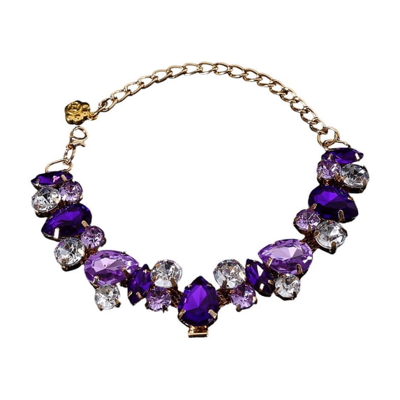 Yonrjhukm Adjustable Rhinestone Pet Necklace for Small Medium Dogs and Cats, Bling Pet Jewelry for Weddings, Parties, Holidays, Cute Gift for Pet Lovers
