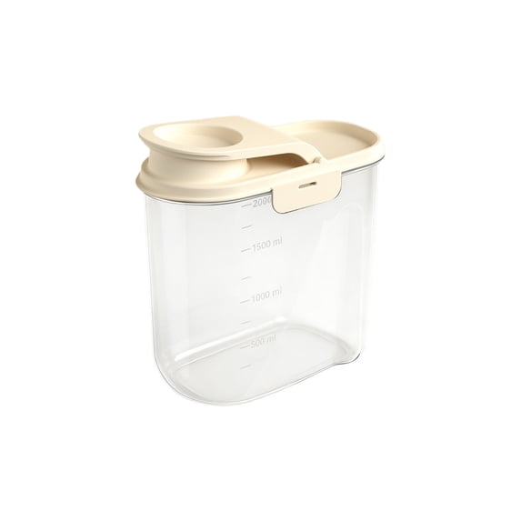 Yonrjhukm Airtight Pet Food Storage Container, Dirt Proof & Wet Proof Bin with Sealed Lid, Clear Window for Easy Visibility, Ideal for Cats & Dogs, Large Capacity 2000ml