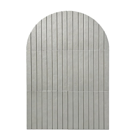 Yonrjhukm Arched Perpendicular Fluted Fabric Bulletin Board, Minimalist Photo Note Pin Board for Home Office, Living Room, Entryway Decor, Soft Fabric, Easy to Install