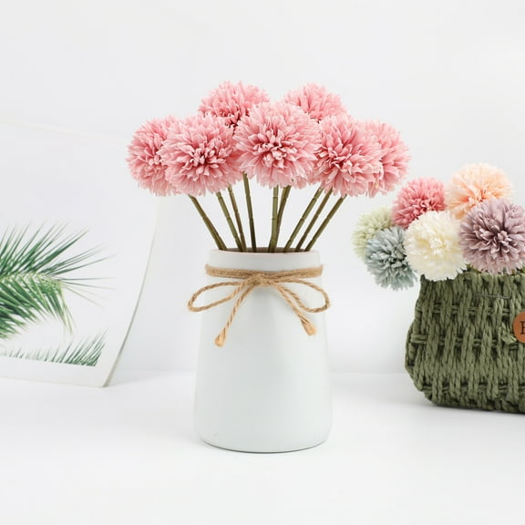 Yonrjhukm Artificial Ball Chrysanthemum Flowers, Lifelike Simulation Wedding and Home Decor, No Maintenance, Long-Lasting Faux Floral Arrangements for Photography and Events