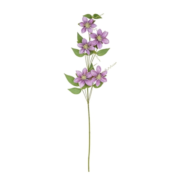 Yonrjhukm Artificial Clematis Flower Arrangement, Faux Floral Decor for Living Room, Dining Table, Wall Vases, Realistic, Low-Maintenance Decorative Accents for Home and Office