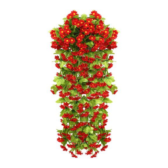 Yonrjhukm Artificial Flower Hanging Basket, Simulated Rose Bouquets & Green Violet for Home Decor, Landscaping & Weddings, Durable All-Season Rattan & Moss Base, Maintenance-Free Solution