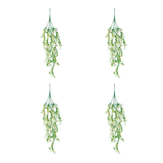 Yonrjhukm Artificial Hanging Flower Vines, Faux Greenery for Indoor and Outdoor Decoration, Rattan Wall Plants for Home, Wedding, and Garden Decor, Realistic Fake Plants