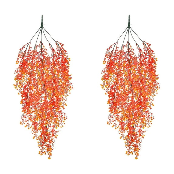 Yonrjhukm Artificial Hanging Plants, Faux Vines for Home Decoration, Rattan Wall Hanging Greenery, Wedding Decor, Indoor Outdoor Plants, Simulation Floral Decor