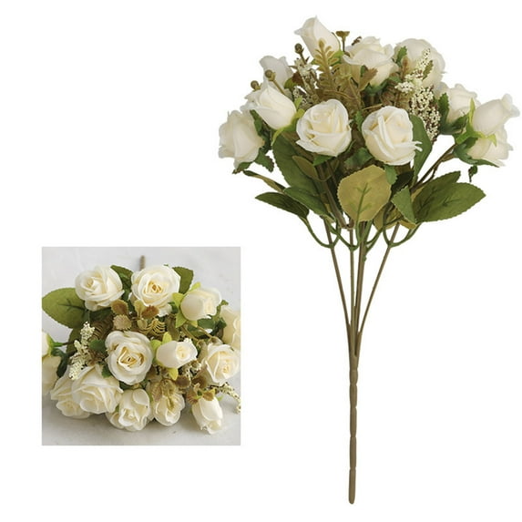 Yonrjhukm Artificial Peony Flowers Bouquet, Silk Fake Flowers for Wedding, Bridal Decor, Home and Party Decoration, Realistic Faux Floral Arrangement, Centerpieces and Vase Decoration