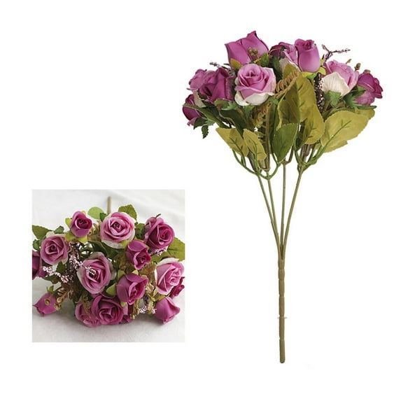 Yonrjhukm Artificial Peony Flowers Bouquet, Silk Fake Flowers for Wedding, Bridal Decor, Home and Party Decoration, Realistic Faux Floral Arrangement, Centerpieces and Vase Decoration