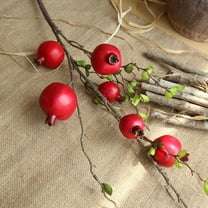 Yonrjhukm Artificial Pomegranate Decorative Flowers for Home and Wedding Decor, Simulation Fruit Flowers for Office, Parties, Coffee Shops, and Various Occasions