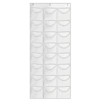 Yonrjhukm Baseball Hat Rack, 24 Pockets Cap Organizer, Wall/Over Door Storage Solution with Clear PVC Pockets & 3 Hooks, Perfect for Closet or Room Display