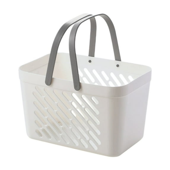 Yonrjhukm Bath Storage Basket, Handheld Washing Basket for Toiletries, Drainage Basket for Bathroom Shower, Versatile Organizer for Families