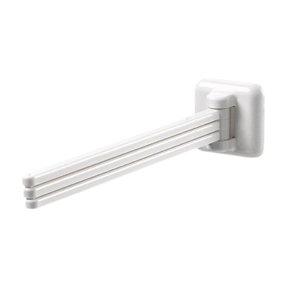 Yonrjhukm Bathroom Towel Rack Swivel 3 Arms Extended Towel Holder, Plastic Space Saving Towel Rack, Towel Racks for Bathroom, Kitchen