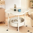 thumbnail image 1 of Yonrjhukm Bedside Table, Small Storage Rack, Mobile Mini Side Table Cabinet for Bedroom and Living Room, Practical Double Layer Design, Flexible and Space-Saving Solution, 1 of 9