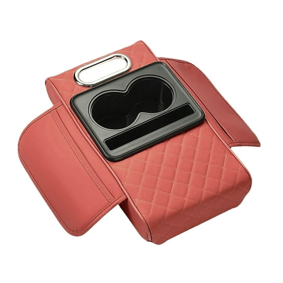 Yonrjhukm Car Armrest Box Pad, Multifunctional 3-in-1 Cushion & Tissue Storage Bag, Universal Fit, Easy Installation, Elegant Design for Car Center Console