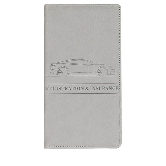 Yonrjhukm Car Insurance Information File, Car Registration Document Organizer, Synthetic Leather Protection Clip, ID and Business Card Storage for Vehicles