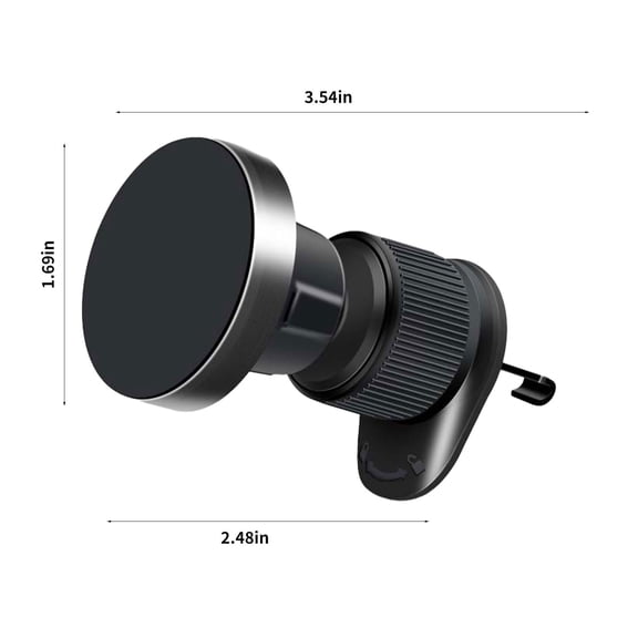 Yonrjhukm Car Outlet Magnetic Suction Car Bracket Aluminum Alloy Car Navigation Phone Hook Phone, 360 Degree Rotation Magnetic Cell Phone Holder for Car