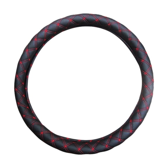 Yonrjhukm Car Steering Wheel Cover, Universal Fit 38cm, Non-Slip Artificial Leather Handle Cover for Enhanced Grip, Comfortable Driving Experience, Stylish Carbon Fiber Design