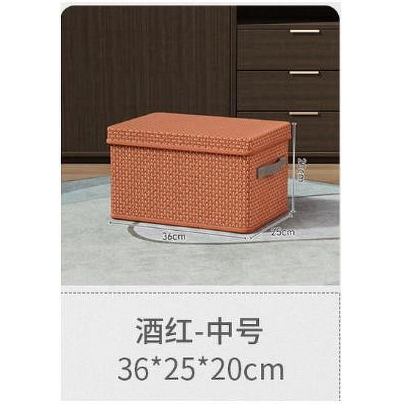 Yonrjhukm Clothes and Quilts Storage Box, Thickened Hard Board Folding Storage with Lid, Multi-functional Household Organizer for Pants and Miscellaneous Items