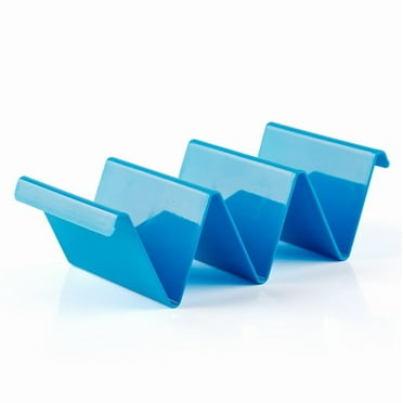 Yonrjhukm Colorful Taco Holder Stands, Premium Large Taco Tray Plates Holds Up to 3 or 2 Tacos Each, Health Material Very Hard and Sturdy, Dishwasher and Microwave Safe