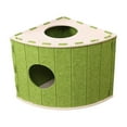 thumbnail image 1 of Yonrjhukm Comfortable Fan-Shaped Cat Bed Villa, All-Season Enclosed Pet Bed for Multiple Cats, Scratch-Proof, Deep Sleep, Spacious Scratching Hideout, Tool-Free Assembly, Low Maintenance, 1 of 6