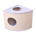 thumbnail image 1 of Yonrjhukm Comfortable Fan-Shaped Cat Bed Villa for Multiple Cats, Enclosed Scratch-Proof Deep Sleep Pet Bed, Durable Felt Construction, Tool-Free Assembly, Space-Saving Design, 1 of 6
