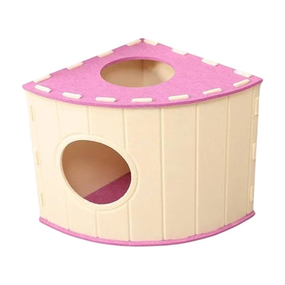 Yonrjhukm Comfortable Multi-Cats Fan-Shaped Enclosed Pet Bed, Scratch-Proof, Deep Sleep Haven for Active Cats, Tool-Free Assembly, Space-Saving Design, Durable Felt Construction