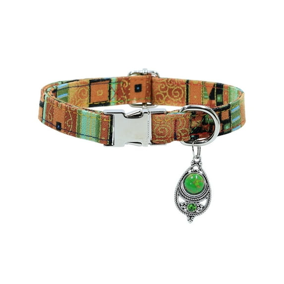 Yonrjhukm Cuttable Rainproof Soft Dog Collar for Medium Large Dogs, Durable Nylon Pet Collar with Safety Lock Buckle and Heavy Duty Ring, Ideal for Cats and Dogs