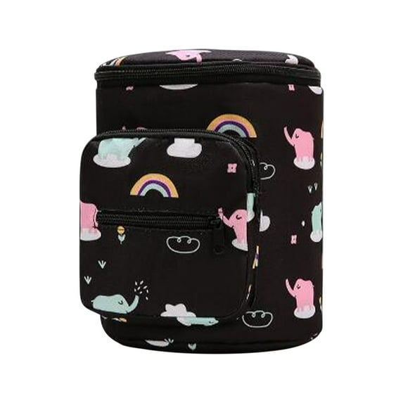 Yonrjhukm Cylinder Stroller Bag, Large Capacity Storage Bag for Baby Strollers, Lightweight Hanging Bag with Adjustable Shoulder Strap, Multi-Scene Use for Travel and Daily Necessities