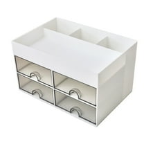 Yonrjhukm Desk Organizer with 4 Drawers, Multi-Functional Desktop Caddy for Office Supplies and Study Accessories, Practical Storage Solution for Stationery and Small Items