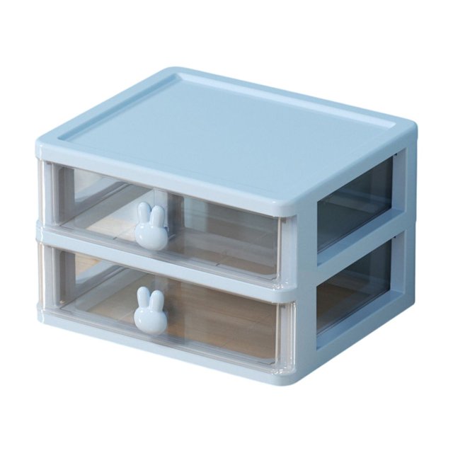 Yonrjhukm Desktop Storage Box, Drawer Style Organizer, Multifunctional Cosmetics and Jewelry Box, Stationery Storage Rack, Clear Plastic Decorative Container for Home and Office