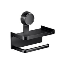 Yonrjhukm Double Layer Suction Cup Paper Rack, Toilet Paper Holder, Towel Rack, Storage Rack, Bathroom Organizer, Easy Install, Multipurpose, Space-Saving, Durable Design