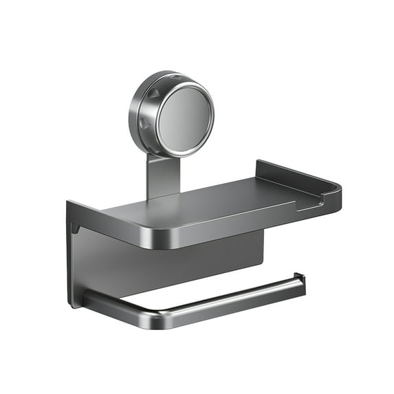 Yonrjhukm Double Layer Suction Cup Paper Rack, Toilet Paper Holder, Towel Rack, Storage Rack, Bathroom Organizer, Easy Install, Multipurpose, Space-Saving, Durable Design