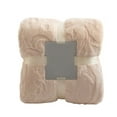 thumbnail image 1 of Yonrjhukm Double Thickened Jacquard Lamb Wool Blanket, Super Soft Flannel Fleece Throw, Cozy Microfiber Taffeta Nap Cover, All-Season Warm Comfort Blanket, Easy Care & Maintenance, 1 of 8