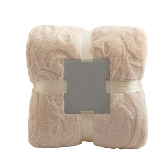 Yonrjhukm Double Thickened Jacquard Lamb Wool Blanket, Super Soft Flannel Fleece Throw, Cozy Microfiber Taffeta Nap Cover, All-Season Warm Comfort Blanket, Easy Care & Maintenance