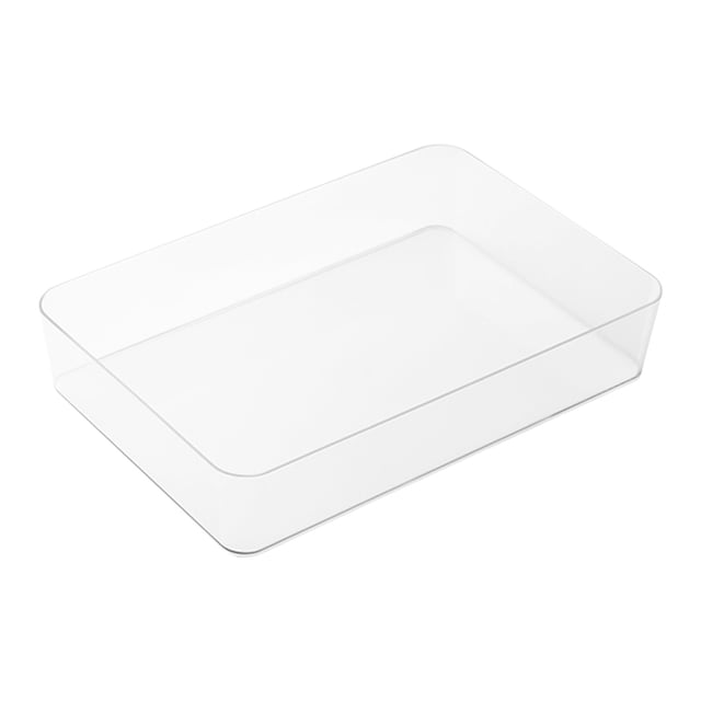 Yonrjhukm Drawer Organizer, Plastic Desk Organizer, Compartment Storage Box, Desk Cabinet Organizer, Stationery Sorting Container, Multi-Size Clear Organizer for Clutter-Free Drawers