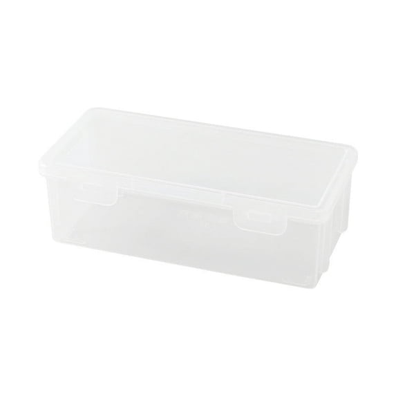 Yonrjhukm Extra Large Stackable Plastic Pencil Box, Translucent Clear Organizer for Office Supplies, Gel Pens, Erasers, Tape, and Pencils, Secure Snap-tight Lid and Handles