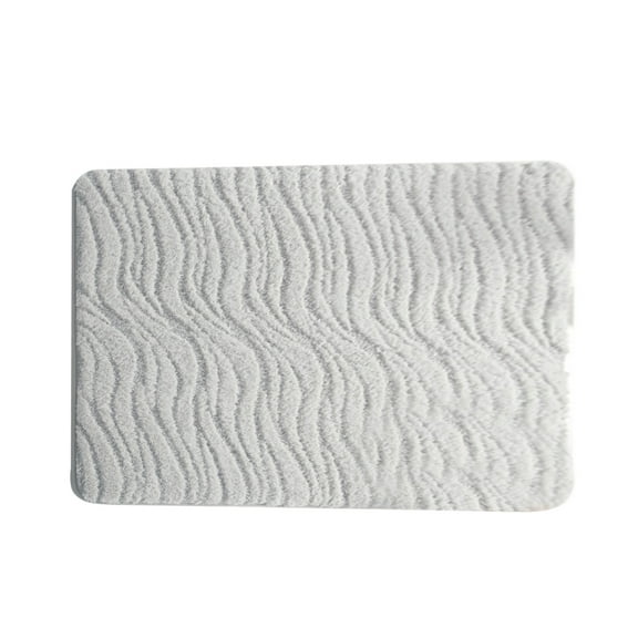 Yonrjhukm Extra Thick Microfiber Striped Door Mat, Non Slip Bathroom Kitchen Entry Rug Water Absorbent Floor Mat for Bathroom Threshold Kitchen Doorway Foot Mat