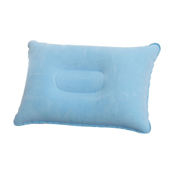 Yonrjhukm Flocked Inflatable Travel Pillow, Portable Camping Cushion for Outdoor Comfort, Lightweight Neck Support for Air Travel, Road Trips, and Napping, Easy Inflate Deflate