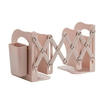 Yonrjhukm Foldable Book Stand, Sturdy Plastic Book Holder for Organizing Books, Magazines, DVDs, and More, Customizable Layout & Expandable Design, Durable Bookends