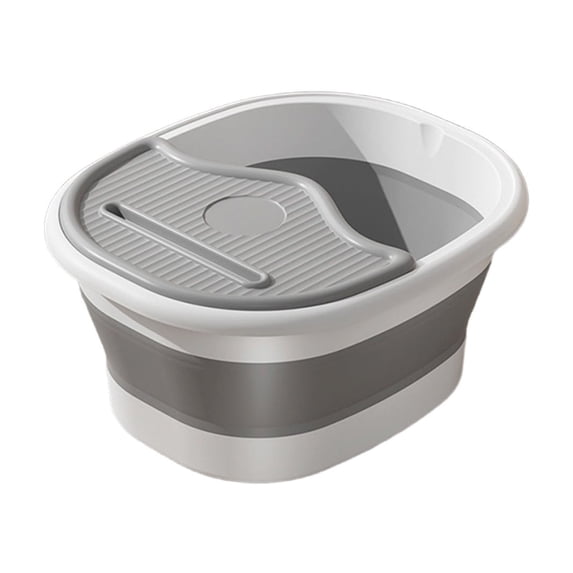 Yonrjhukm Foldable Foot Bath Bucket with Handle and Lid, Portable Foot Spa with Massage Acupoints, Multi-Functional Spa Bucket for Foot Soaking, Camping, and Storage