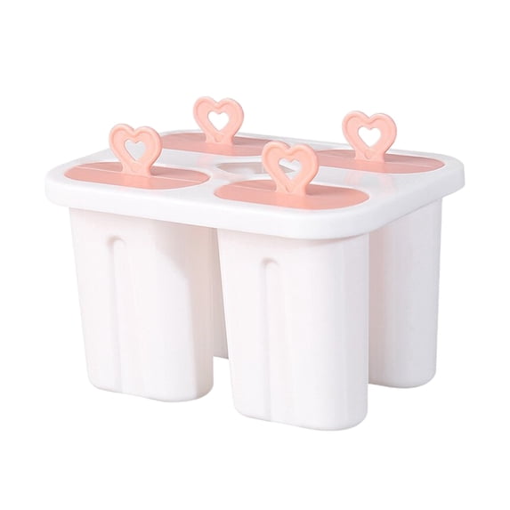 Yonrjhukm Food Grade Ice Cream Molds for Homemade Popsicles, Plastic Popsicle Maker with 4 Grids, Easy Release Popsicle Molds for Wholesome Treats for Summer Enjoyment