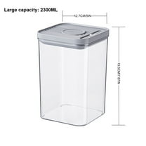 Yonrjhukm Food Grade PET Transparent Plastic Storage Container, Leakproof Food Storage Canister with Side-locking Lids for Kitchen Organization and Freshness