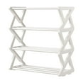 thumbnail image 1 of Yonrjhukm Four Tier Shoe Rack Organizer, Plastic Shoe Storage Rack for Entryway, Bedroom, Closet, and Garage, Easy to Install, Ventilated Design for Men, Women, and Children's Shoes, 1 of 6