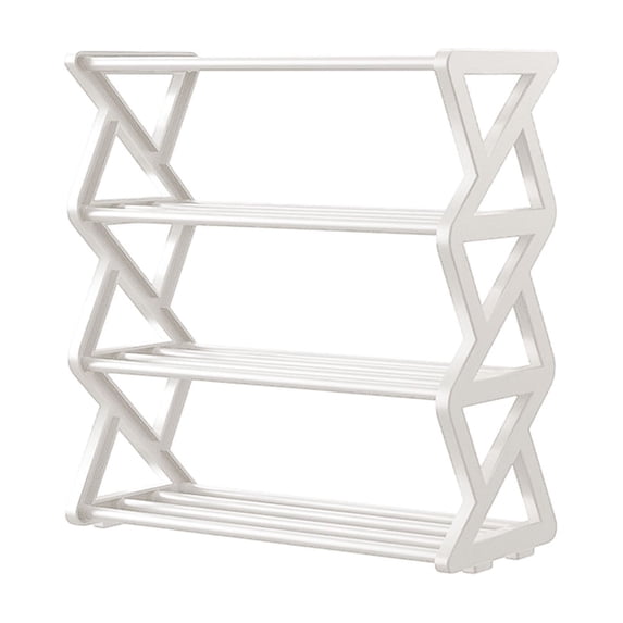 Yonrjhukm Four Tier Shoe Rack Organizer, Plastic Shoe Storage Rack for Entryway, Bedroom, Closet, and Garage, Easy to Install, Ventilated Design for Men, Women, and Children's Shoes